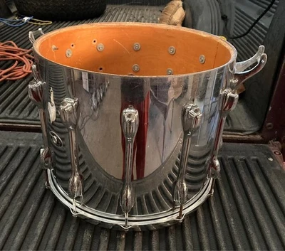Slingerland TDR 15x12" 12-Lug Chrome Over Wood Snare Drum 70s parts or restore - Image 1 of 4