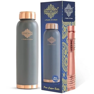 Bottiglia di rame martellato Ayurveda curativa buona salute bere più bottiglia d'acqua - Foto 1 di 7