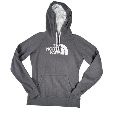 Sudadera con capucha gris manga larga estampado de logotipo con cordón THE NORTH FACE para mujer talla M Foto 1 de 4