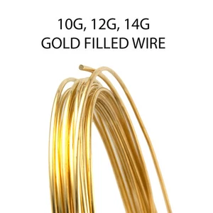 Gold Filled Round beading wrapping wire Soft 10G, 12G, 14G, Gold Filled Wire  - Picture 1 of 1