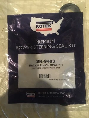 Kit de sellado de cremallera y piñón para unidad TRW Volvo S70 / V70 1997-2005 Foto 1 de 2