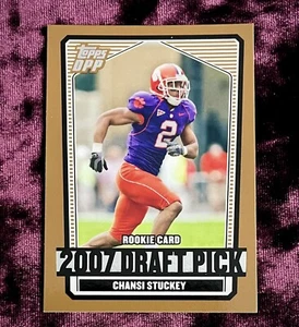 Chansi Stuckey 2007 Topps Draft Pick RC Gold #130 MINT Clemson Rookie Jersey SP - Picture 1 of 4
