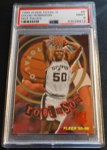 David Robinson Fleer 1995 Total O Hot Packs #8 PSA 9 Pop 3 Spurs (373) - Imagen 1 de 2