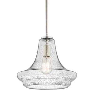 Kichler 42328NICS - Everly 11" 1 Light Pendant Ceiling Fixture - Brushed Nickel - Picture 1 of 3