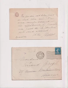 21-04- 1922. Autogrammbrief signiert. Briefumschlag. Julia Bartet. Theater. Proust - Bild 1 von 1