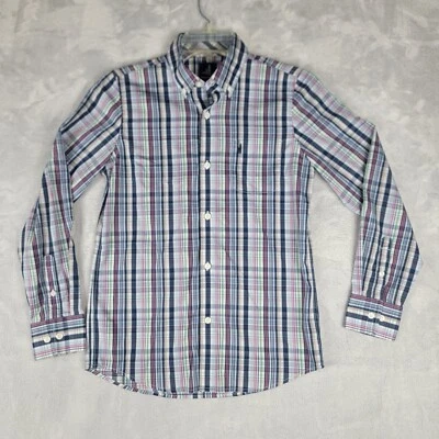 Johnnie O Shirt Size 12 Prep Performance Tartan Plaid Multicolor Boys Teen - Image 1 of 4