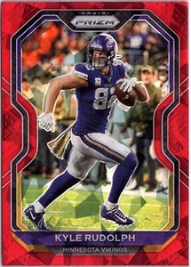 2020 Prizm Football Red Ice Prizm #217 Kyle Rudolph - Vikings - Picture 1 of 2