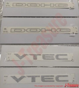 HONDA CIVIC EG6 EK4 SiR Genuine Side "DOHC" "VTEC" Sticker Decal Black Set OEM - Picture 1 of 12