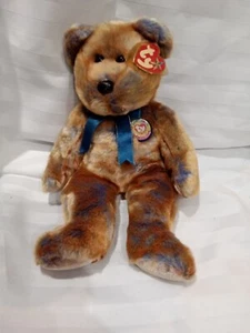 14" LARGE CLUBBY III RARE ORIGINAL TY BEANIE BUDDIES BABY BEAR - Picture 1 of 6