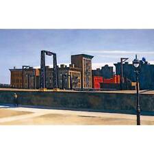 Edward Hopper, Manhattan Bridge Loop, 1928, Canvas Print, 7" x 11.5" + Border