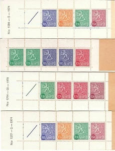 Finland Lion Type 1963 Slot-Machine Booklets 4 Different Finland Mint MNH - Picture 1 of 2