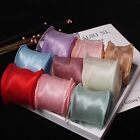 10 Yards Sheer Wired Organza Ribbon 2" Chiffon Edge Tulle Ribbons for Gift Wrap