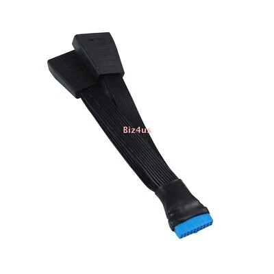 Placa Base USB3.0 19/20Pin Cabezal 1 a 2 Extensión Divisor Cable 15cm Foto 1 de 4