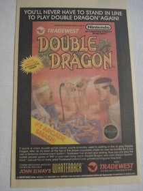 1988 Color Ad Double Dragon by Tradewest NES Nintendo Entertainment System