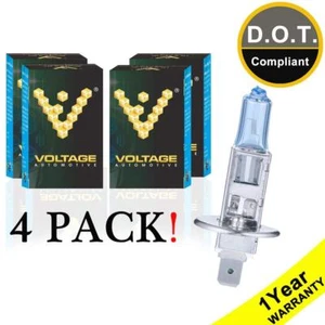 H1 Headlight Fog Light Bulb High Beam Low Beam 12V Polarize White Series, 4pcs - Picture 1 of 4