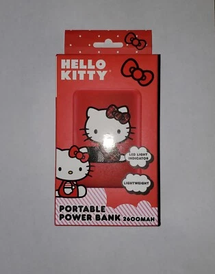 Cargador de banco de energía de batería de respaldo externo portátil Hello Kitty rojo 2600 Mah Foto 1 de 4