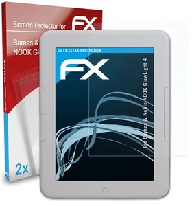 atFoliX 2x Película Protectora para Barnes & Noble NOOK GlowLight 4 transparente - Imagen 1 de 9