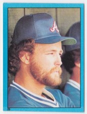 1982 Topps Stickers #23 Glenn Hubbard Atlanta Braves