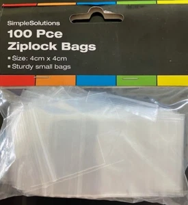 100 to 1000 pcs - 4cm x 4cm Clear Grip Seal Baggies Zip Lock Resealable Bags - Picture 1 of 5