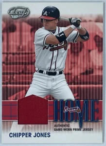2003 Donruss Leaf CHIPPER JONES - 'Home' Authentic Patch #H-6 #09/50 - Picture 1 of 3
