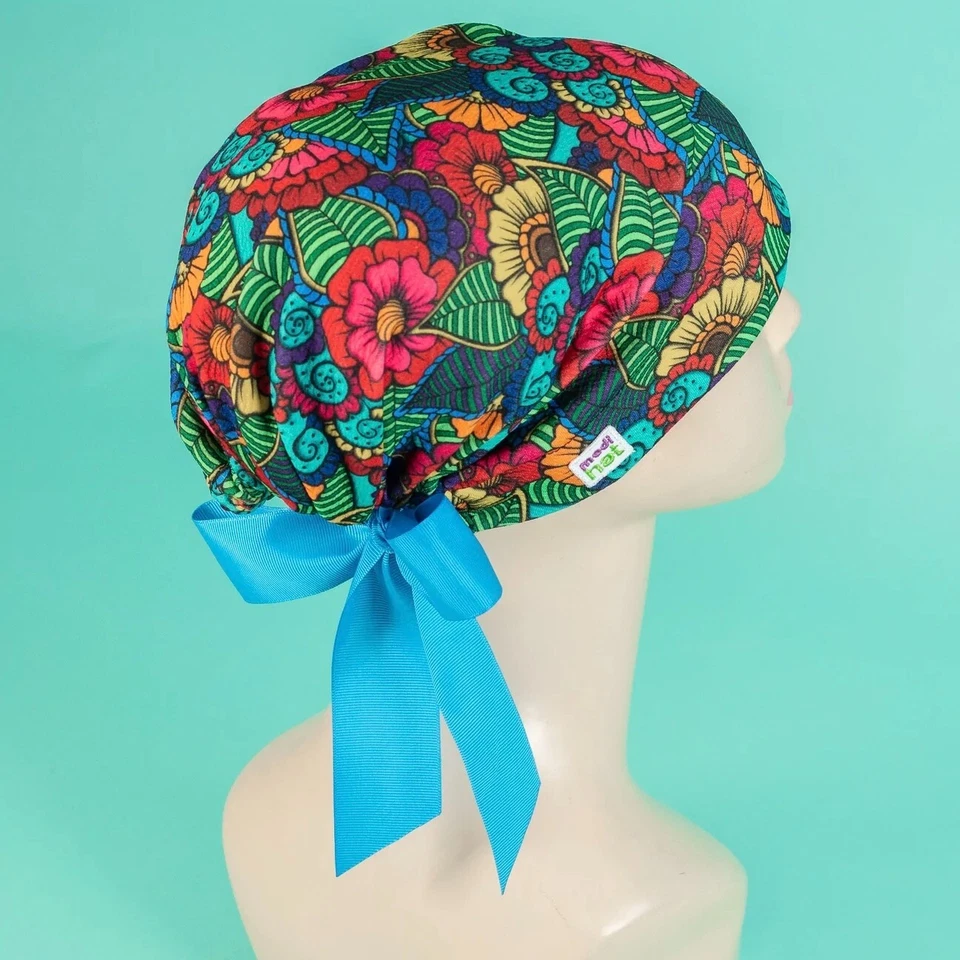Surgical Scrub Hat for Women - Flowers - Image 1 of 1