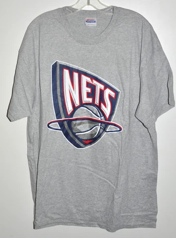Nets Basketball Gray Short Sleeve TShirt Hanes HeavyWeight Sz XLarge NWOT Cover
