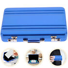 Mini-Aktentasche Visitenkartenhalter Koffer Aluminium Blau