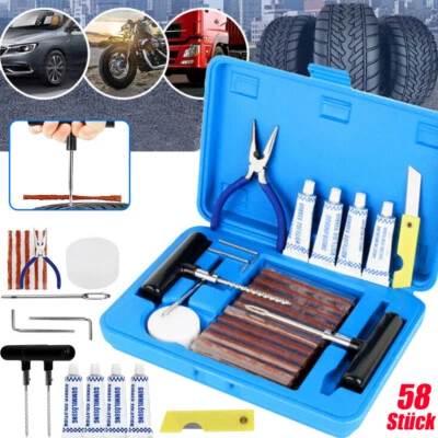 58 PCs car tire tire repair kit motor vehicle, car breakdown set repair kit patch de - Image 1 of 4