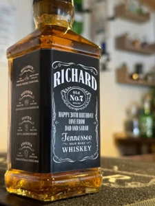 Personalised Jack Daniels Whiskey Bottle Label/Sticker - Easy to Apply - Picture 1 of 6