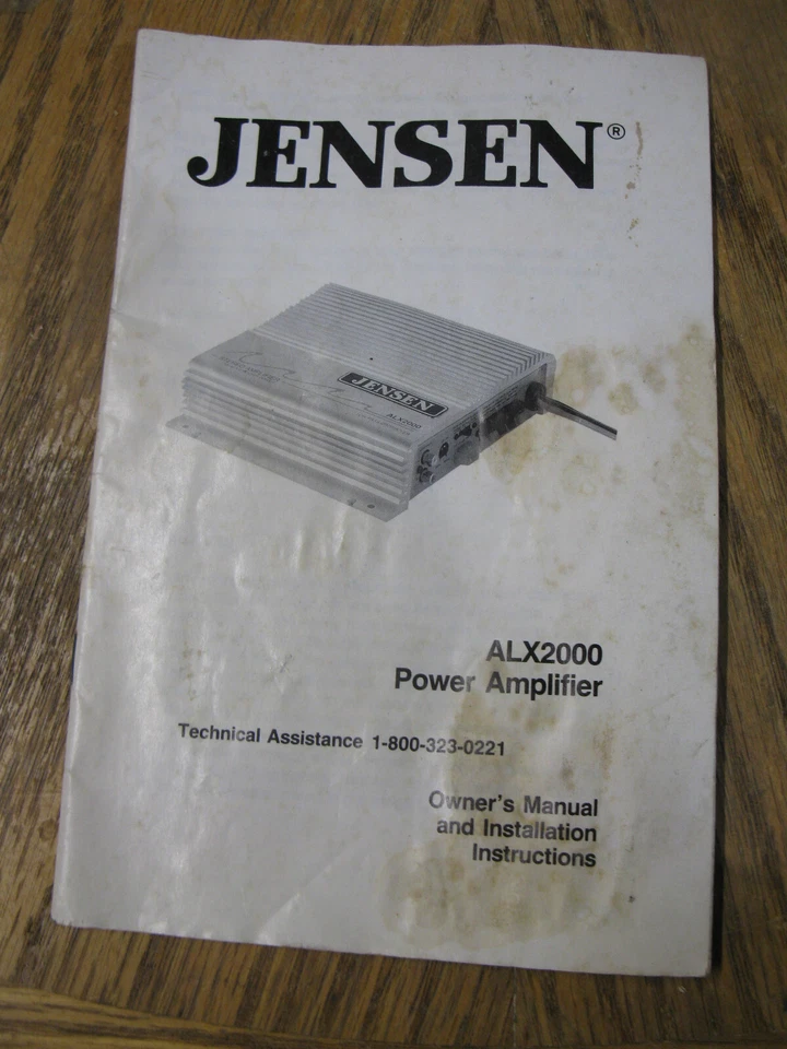 Amplificador manual Jensen ALX2000 Foto 1 de 1