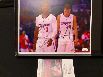 克里斯·保罗·布莱克·格里芬签名 8 x 10 洛杉矶快船照片 NBA JSA 正品证书 — 第 1/4 张图片