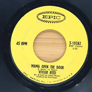 VIVIAN REED - MAMA OPEN THE DOOR / MEDLEY - SOUL 45 EPIC - Picture 1 of 2