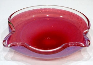 STUNNING! Vintage MURANO ART GLASS Modern MCM Candy Dish Bowl / FRATELLI TOSO - Picture 1 of 10