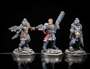 Pro Painted Warhammer 40k Voidsmen (x3) Guardsmen For Necromunda - Picture 1 of 6
