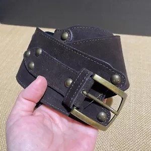 Ansaldo Imports Women Genuine Leather Belt Sz M-L Italy 2 ¾ Boho Western Cowgirl - Picture 1 of 7