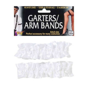 ADULT GARTER ARMBANDS SET WESTERN 20'S 30'S FLAPPER GANGSTER COSTUME ARM GARTERS