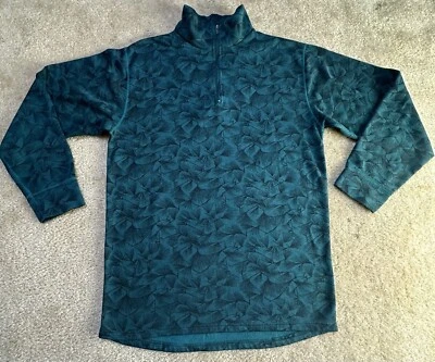 Vintage REI Co-op Pine Needles 1/4 Sweater Mens Medium Blue Pullover Fleece - Image 1 of 4