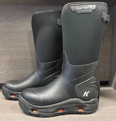 Bota de goma Korkers Neo Artic para hombre con suelas todo terreno (negra) - talla 13 Foto 1 de 4