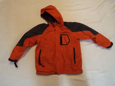 Killtec KIDS technical outdoor jacket rain & wind Coat Orange Boys Girls sz 10 - Image 1 of 4