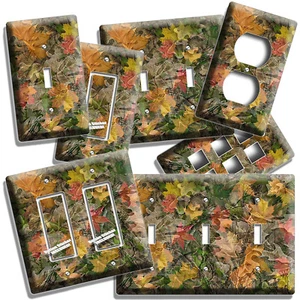 MOSSY TREE OAK LEAVES HUNTER CAMO CAMOUFLAGE LIGHT SWITCH OUTLET WALLPLATE DECOR - Picture 1 of 34