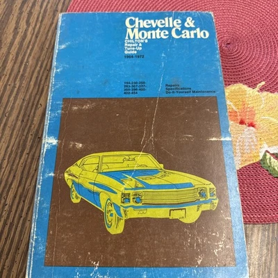 Guía de puesta a punto de reparación Chilton's Chevelle & Monte de colección 1964-1972 Foto 1 de 3
