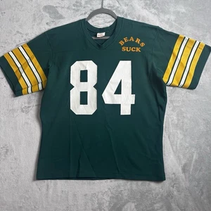 Vintage Green Bay Packers Jersey Adult Large Rawlings #84 Sharpe Bears Suck USA - Picture 1 of 14