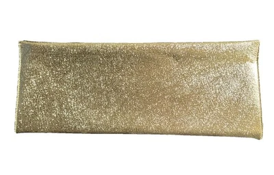 Vintage 1960-70 Gold Lame Fabric Shimmery Clutch Evening Wear Hinged Purse NICE! - Image 1 of 4