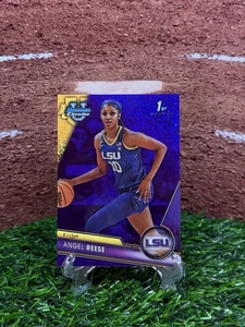 2023-24 Bowman University Chrome - Angel Reese #49 Purple Mini-Diamond Refractor - Picture 1 of 2