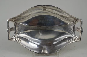 VERSILBERTE JUGENDSTIL SCHALE UM 1900 - MIT MARKE - TOLLE FORM & DESIGN - Bild 1 von 8