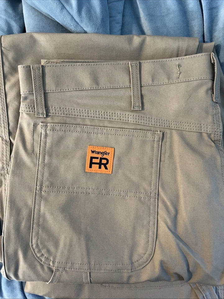 Wrangler FR Flame Resistant Mens Jeans 38X36 Khaki Advanced Comfort - Image 1 of 1