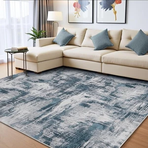 Waschbare Vorleger 4x6, Vintage Teppiche für Wohnzimmer Schlafzimmer, Abstrakt Indoor... - Bild 1 von 7