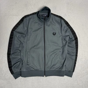 Fred Perry Ropa Deportiva De Colección Grabada Gris Chaqueta Deportiva Informal Para Hombres M - Imagen 1 de 6