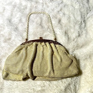 Vintage 1940s Whiting & Davis Metal Mesh Purse Evening Handbag Wedding Formal - Picture 1 of 10