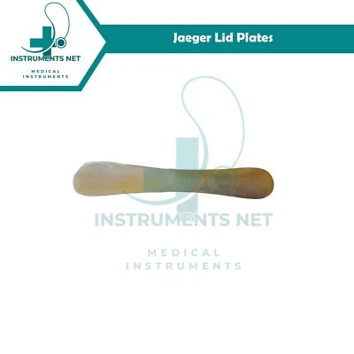 SS Jaeger Lid Plates 4" Diagnostic ENT Instruments Brand New